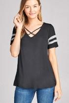  Stripe Athletic Top