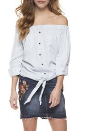  Off The Shoulder Tie Top