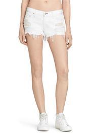  White Cut Off Short