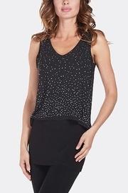  Black Overlay Embellished Top