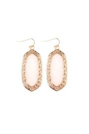  Swirl-edge Natural-stone Drop-earrings