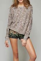  Cheetah Print Cozy Sweater