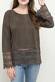  Suede Lace Top