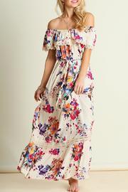  Ivory Floral Maxi Dress