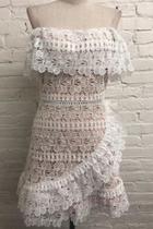  Off-shoulder Crochet Dress