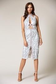 Floral-embroidered Midi Dress