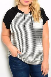  Plus-sized Stripe Hoody