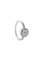  Cz Pave Flower Ring