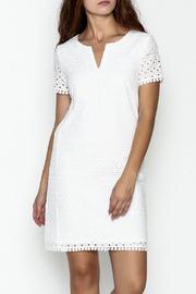  Eyelet Cap Sleeve Dress
