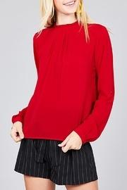  Ruffle Woven Top