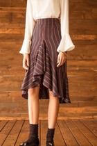  Asymmetrical Striped Skirt