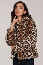  Faux Fur Leopard Jacket