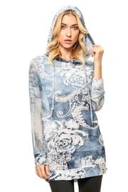  Burnout Patchwork Hoodie