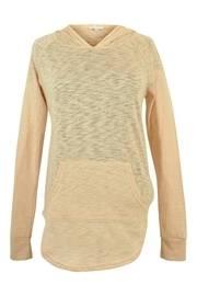  Sheer Slub Hoody Top