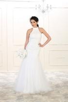  White Mermaid Bridal Gown