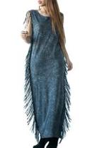  Stonewash Fringe Dress