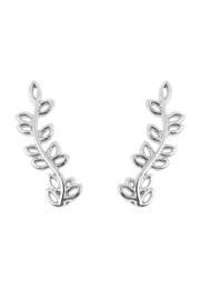  Silver Leaf Crawler Earrings