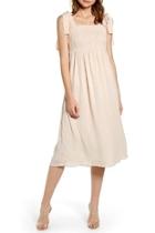  Smocked Mid Dress