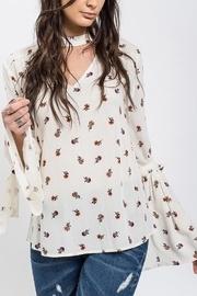 Floral Bell-sleeve Tunic