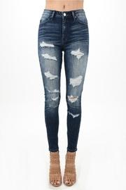  Distressed Dark Denim Jean