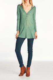  Cold Shoulder Olive Top