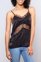  Lace Inset Satin Cami