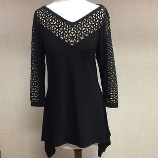  Cut Out Black Tunic