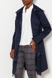  Navy Fit And Flare Rain Coat