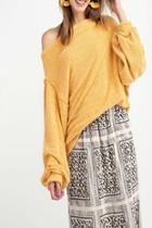  Off-shoulder Sweater Tunic