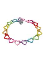  Rainbow Heart Link Bracelet