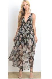  Black Pastel Flower Dress