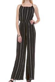  Pinstripe Halter Jumpsuit