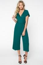  Green Cropped Jumpsuit