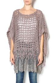  Lace Bottom Poncho Sweater