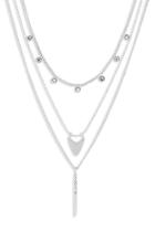  Triple-layer Silver-plated Necklace