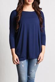  Navy Oversized Top