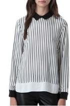  Striped Collared Top