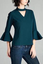 Teal V Neck Top