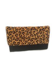  Leopard Envelope Clutch