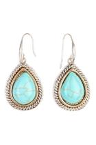  Turquoise Teardrop Hook Earrings