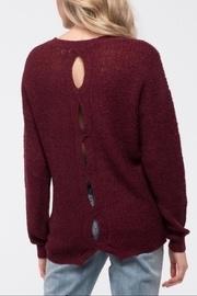  Back-keyhole Knit Sweater