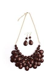  Brown Bubble Bib Necklace-set