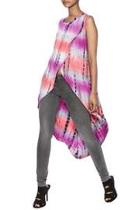  Tie Dyed High Low Tunic