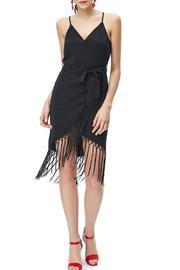  Fringe Hem Wrap Dress