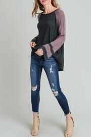  Two-tone Widesleeve Top