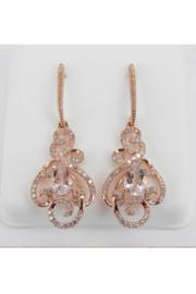  Morganite And Diamond Dangle Drop Earrings Rose Pink Gold Unique Gemstone Gift