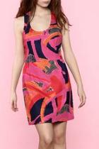  Abstract Sleeveless Dress