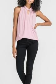  Twist Neck Overlay Top