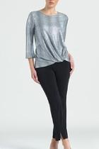  Silver Twist/hem Top