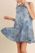  Tie-dye Eyelet Dress
